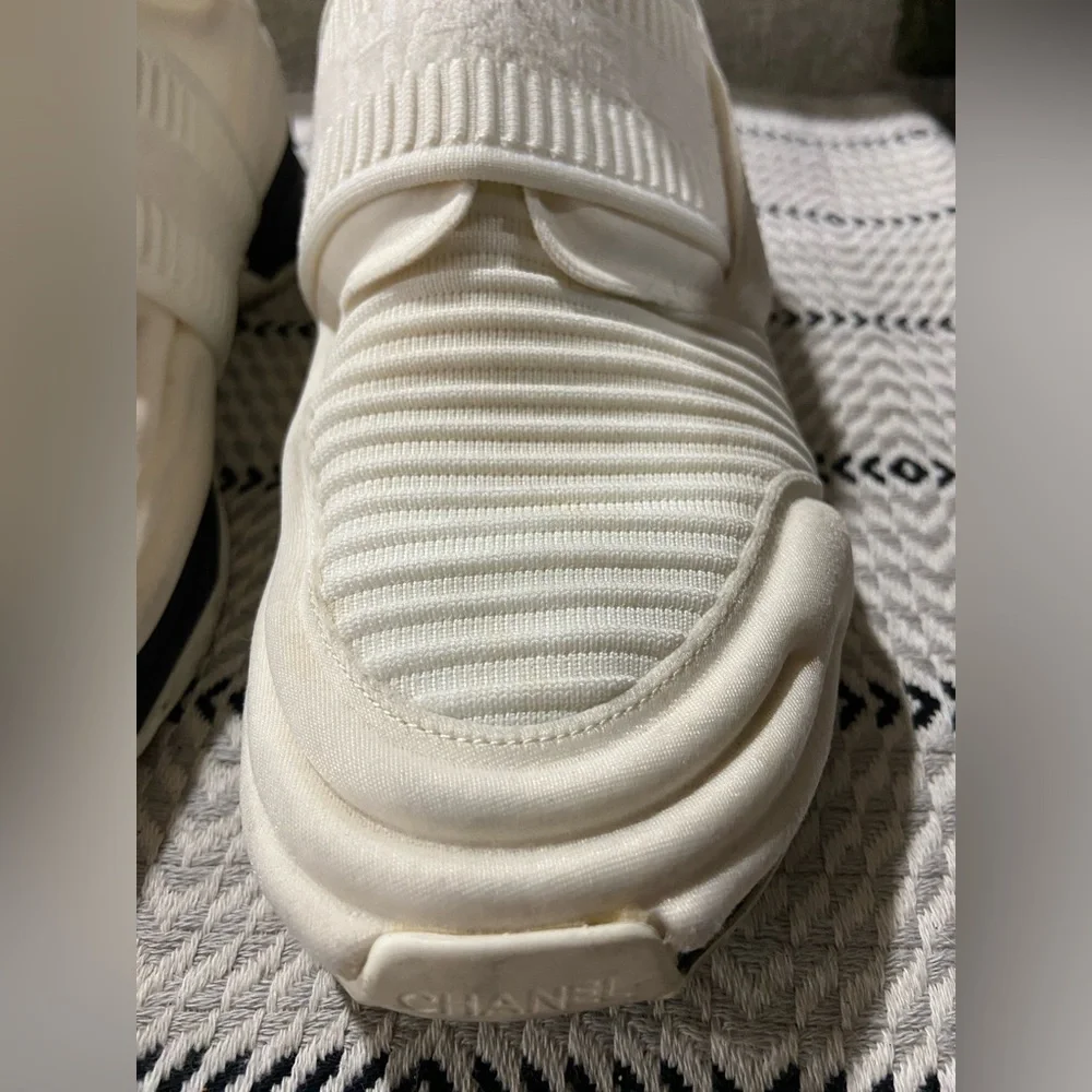 Chanel 17B Stretch Fabric Sneaker